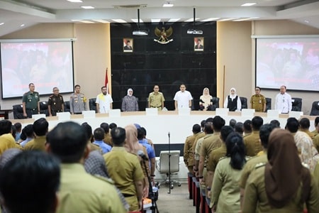 Pimpinan dan Anggota DPRD Makassar Hadiri Rakor Bersama Wali Kota dan Wawali Terpilih di Balaikota Makassar