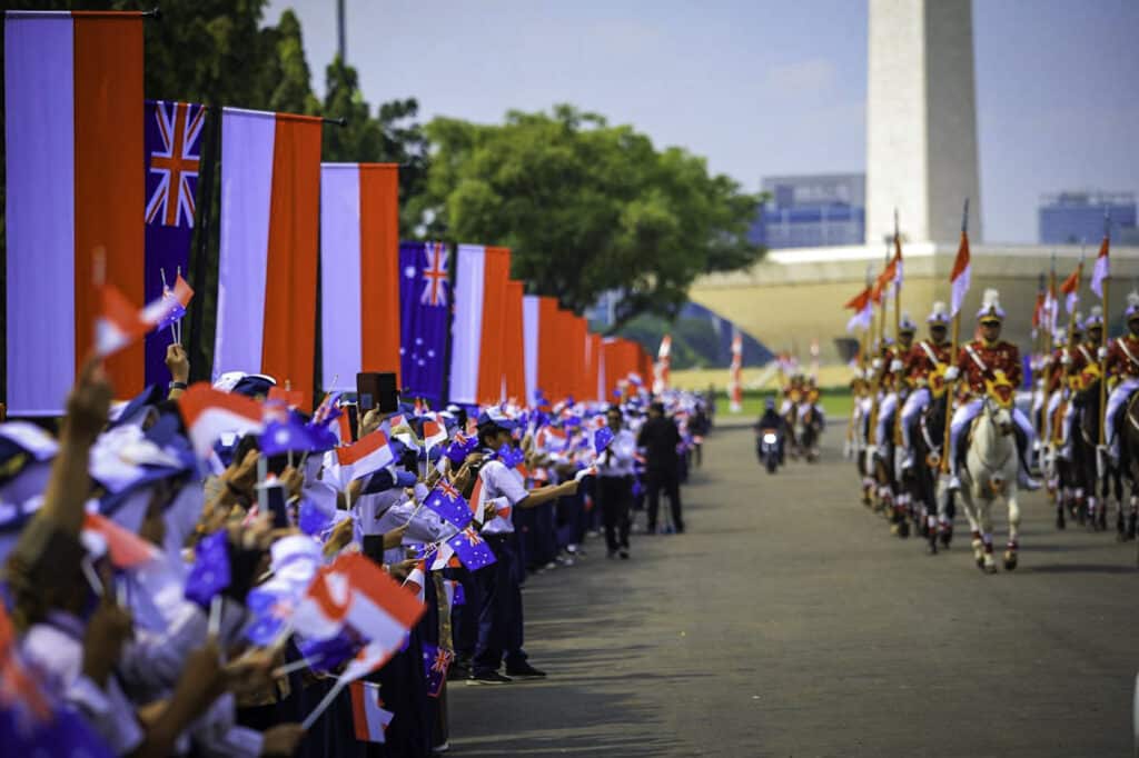 Sorak Sorai dari Monas, Sambutan Hangat Anak Sekolah untuk PM Albanese – Sekretariat Kabinet Republik Indonesia