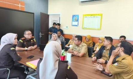 Plt Sekwan Rakor Bersama Kejari Makassar, Terkait Rekonsiliasi Aset Randis