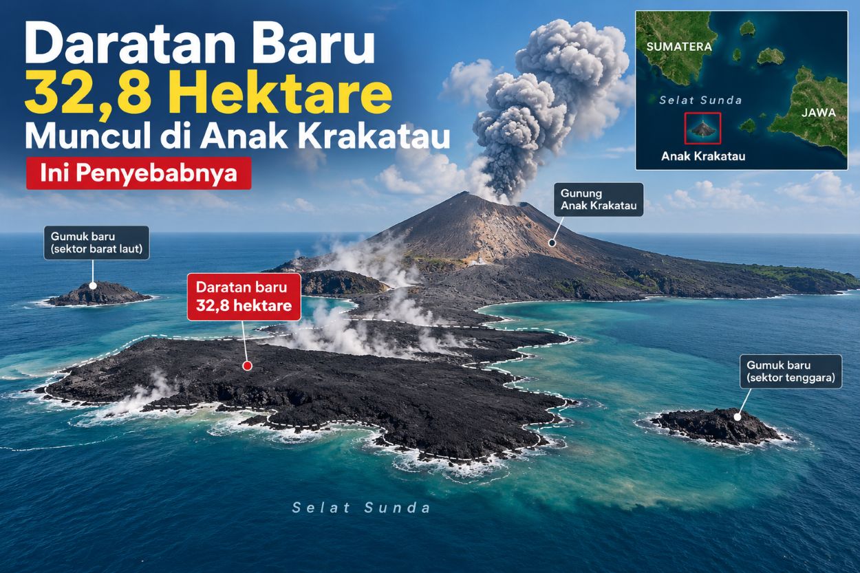 Kenapa Daratan Baru Bisa Muncul di Anak Krakatau? Ini Penjelasan Badan Geologi