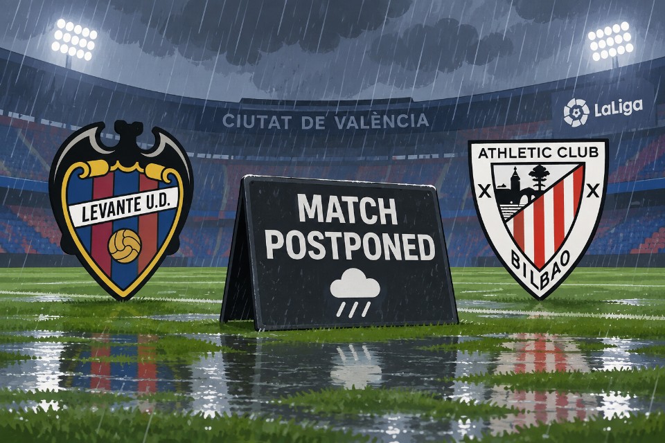 Levante vs Athletic Ditunda karena Hujan Deras, Begini Kondisi Lapangan Ciutat de València