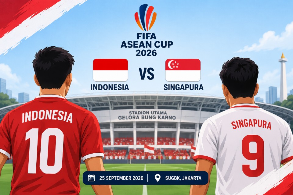 Live Streaming Indonesia vs Singapura: Nonton Siaran Langsung FIFA ASEAN Cup 2026